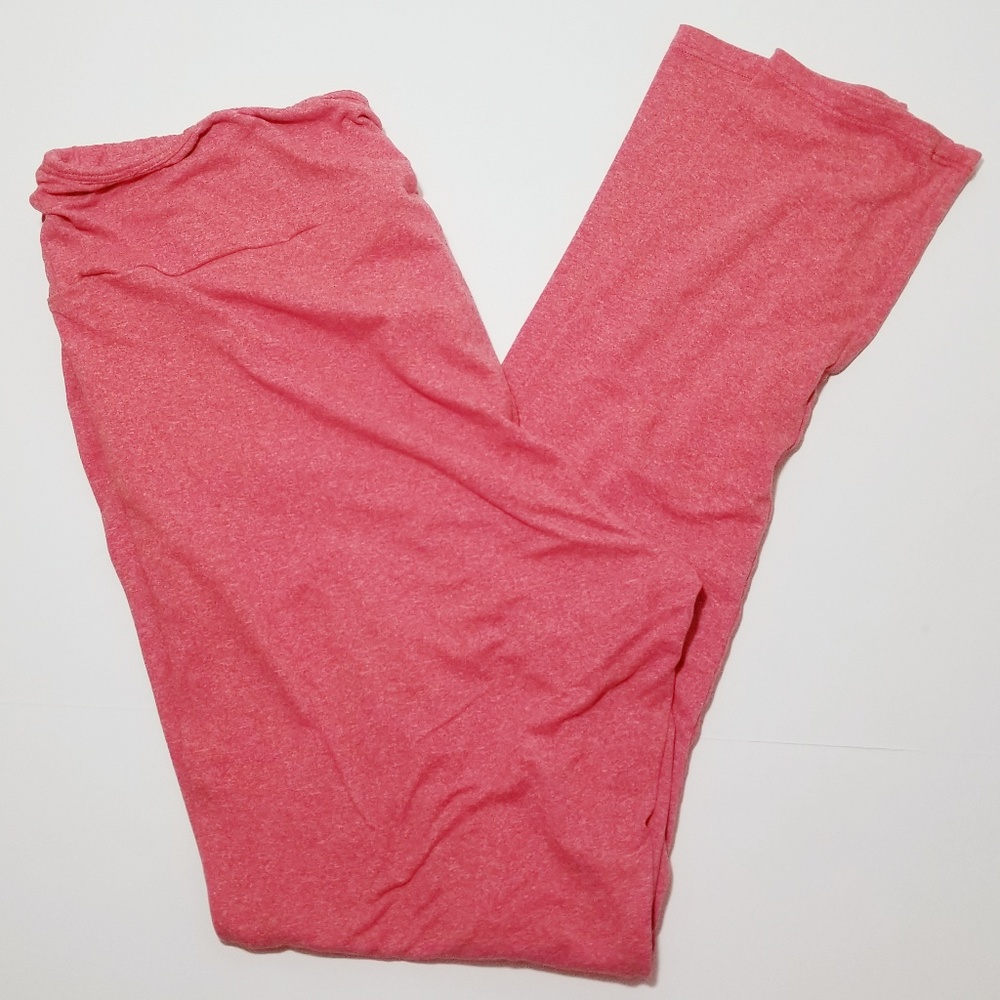 Lularoe Tall and Curvy Solid Heathered Red Legging